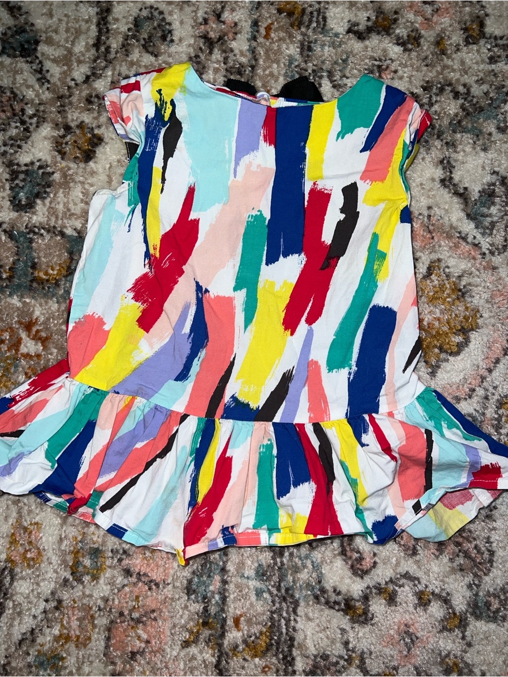 Girls Kate Spade Multicolor Peplum Top